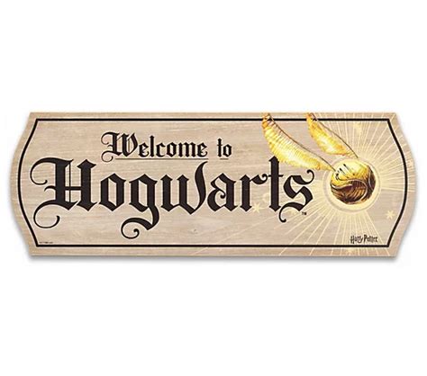 Harry Potter Welcome to Hogwarts Wooden Sign by Open Roads - QVC.com