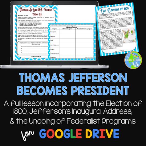 Thomas Jefferson Becomes President: Election of 1800 | Teaching Resources