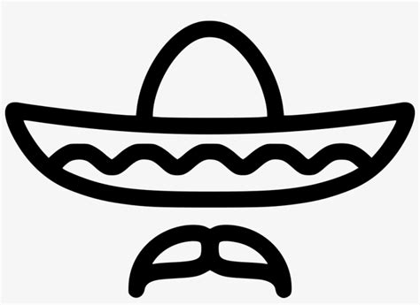 Sombrero Clipart Eps - Mexican Sombrero Black And White Png Transparent ...