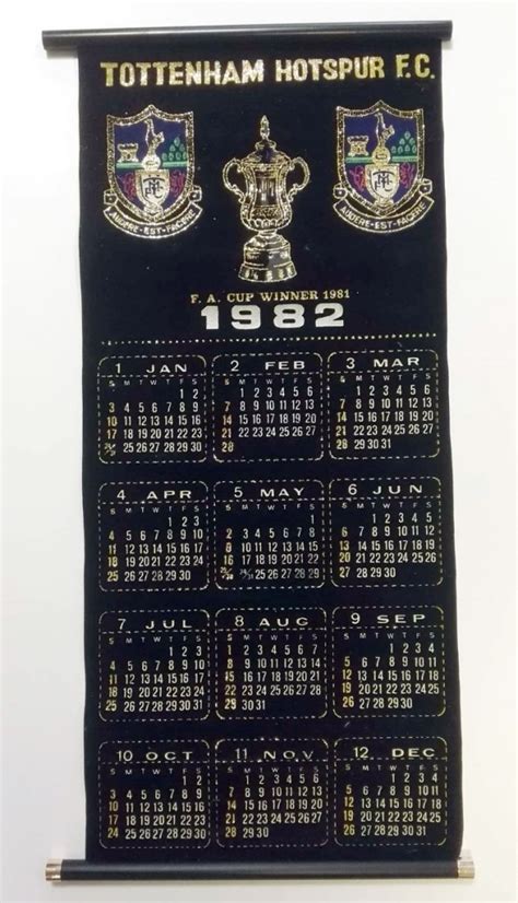 Tottenham FA Cup Winners Calendar | National Football Collection