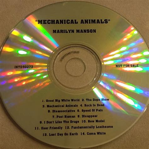 Marilyn Manson - Mechanical Animals (1998, CDr) | Discogs