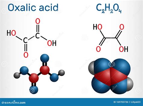 Oxalic Acid Molecule. Skeletal Formula. Stock Photo | CartoonDealer.com #187953108