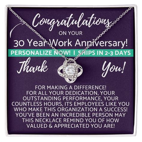 Happy 30th Work Anniversary Personalized 30 Year Job Service - Etsy