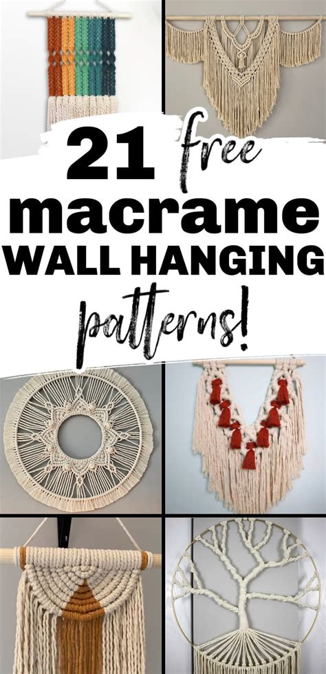 21 Free Step-by-Step Macrame Wall Hanging Patterns (Beginner Friendly!)