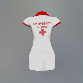 Second Life Marketplace - Red Emergency Room Nurse Fitmesh Uniform