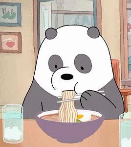 We Bare Bears Eating GIF - WeBareBears Eating Noodles - Discover & Share GIFs