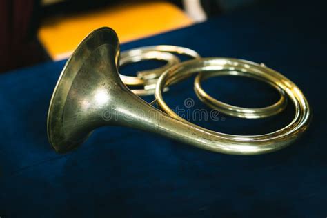 Early Music Historical Instrument - Natural Horn Stock Image - Image of ...