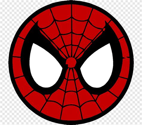 Logotipo redondo de la cara del hombre araña, hombre araña veneno ...