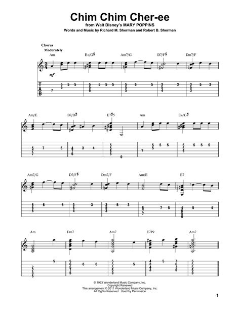 Chim Chim Cher-ee by Sherman Brothers - Solo Guitar - Guitar Instructor