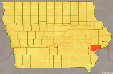 Map of Muscatine County, Iowa - Thong Thai Real