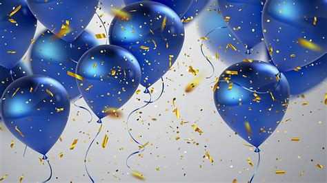 1179x2556px | free download | HD wallpaper: balloons, blue, confetti | Wallpaper Flare