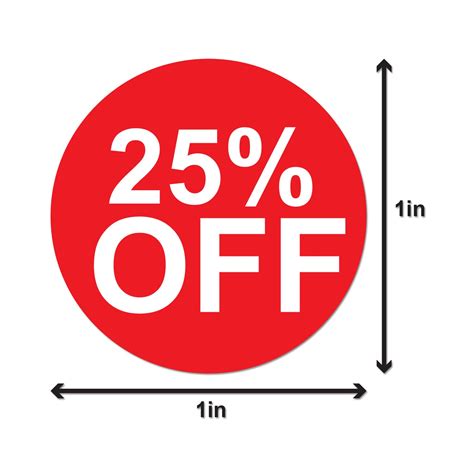 1 inch | Retail & Sales: 25% Percent Off Stickers – OfficeSmartLabels