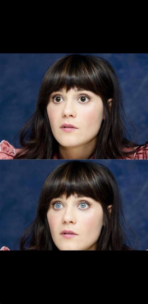 Zooey Deschanel Natural Eye Color