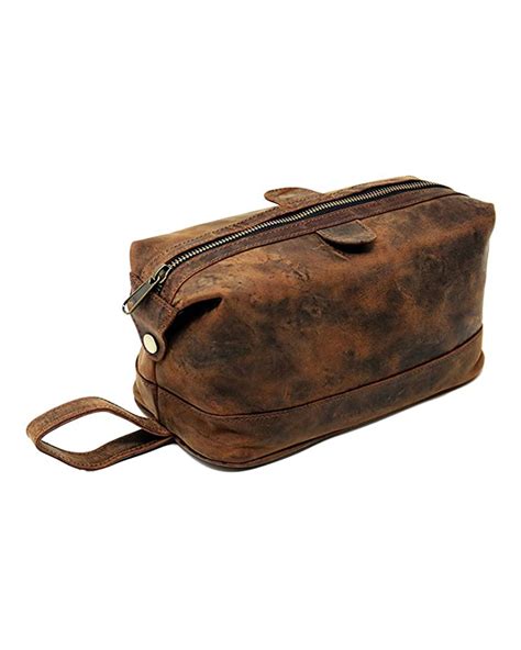 Vintage Brown Leather Toiletry Bag - Shop At LeatherScin