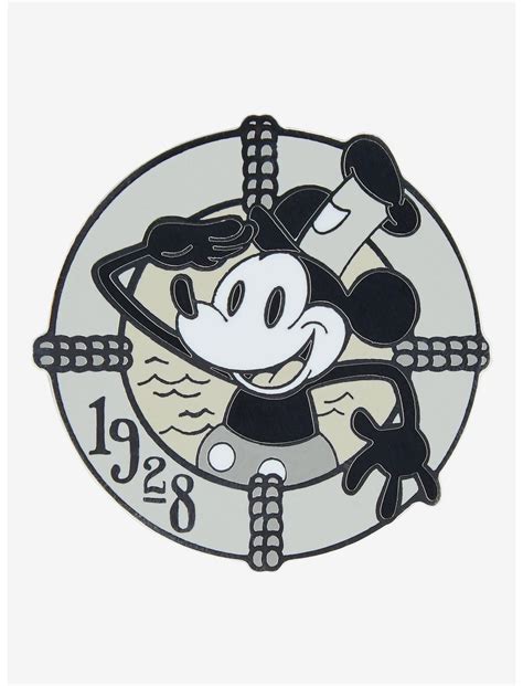 Disney Mickey Mouse Steamboat Willie 1928 Portrait Enamel Pin - BoxLunch Exclusive | BoxLunch