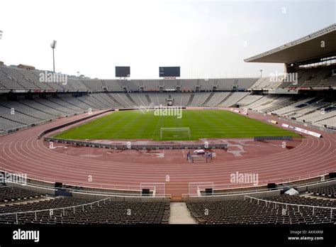 The Olympic Stadium Montjuic Barcelona Stock Photo - Alamy