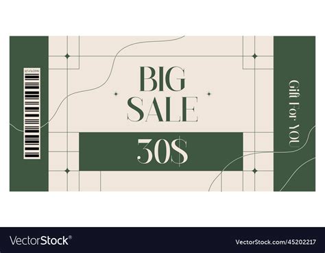 Discount coupon banner template with modern Vector Image