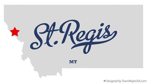 Map of St.Regis, MT, Montana