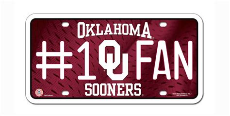 Oklahoma Sooners License Plate - #1 Fan - Walmart.com - Walmart.com