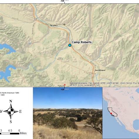 Location of Camp Roberts Military Training Facility, Monterey and San... | Download Scientific ...