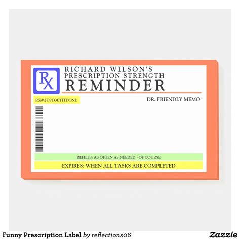 Funny Prescription Label Post-it Notes | Zazzle.com | Post it notes, Prescription, Bottle label ...