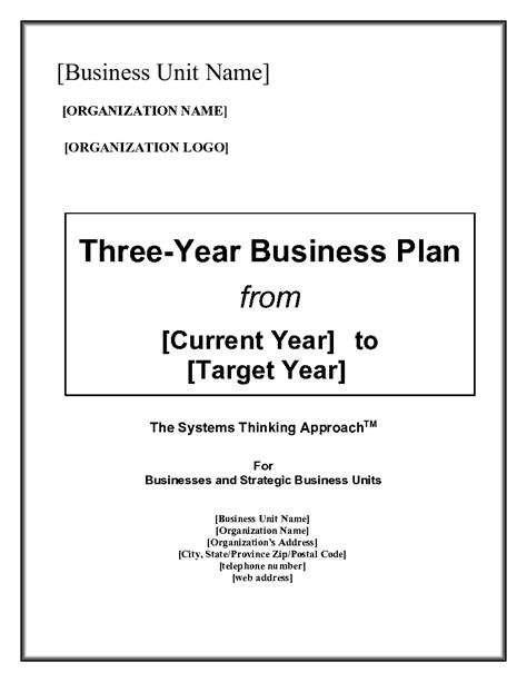 Word Template: Business Plan Template (66-page Word document) | Flevy