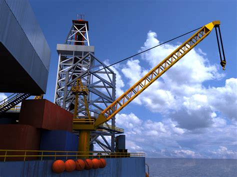 Jackup Oil Rig 3D Model - 3D Models World