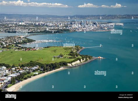 Mission Bay and Bastion Point Auckland North Island New Zealand Stock Photo: 15998003 - Alamy