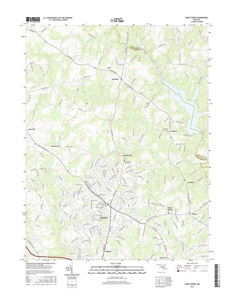 MyTopo Sandy Spring, Maryland USGS Quad Topo Map