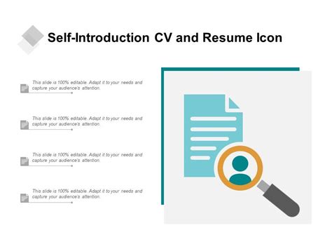 Self Introduction CV And Resume Icon Ppt PowerPoint Presentation ...