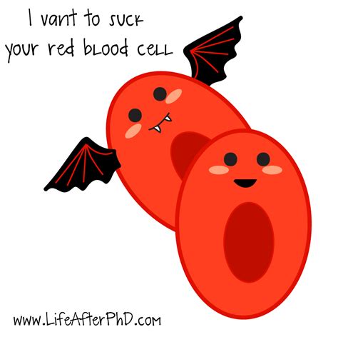 cute red blood cell vampire – Life After PhD