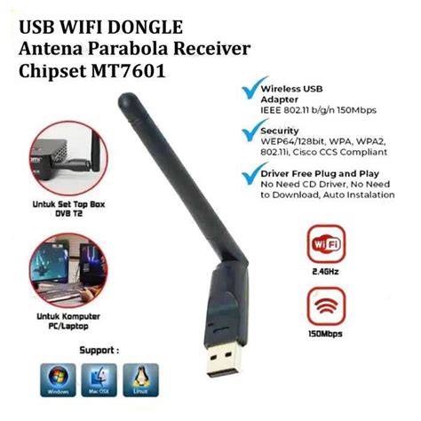 Jual USB Wifi Set Top Box MT7601 Dongle STB Adapter Antena PC