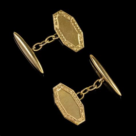 Vintage 9ct Gold Cufflinks Dated 1930 : Antique Jewellery Group | Ruby Lane | Cufflinks, Gold ...