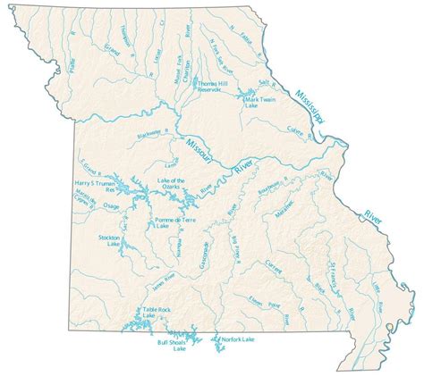 Map of Missouri - Cities and Roads - GIS Geography