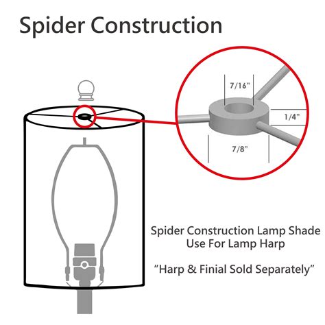 Aspen Creative 32223, Transitional Hardback Empire Shaped Spider Construction Lamp Shade in Grey ...