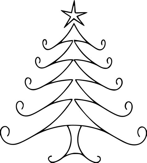 Free Christmas Tree Line Drawing, Download Free Christmas Tree Line Drawing png images, Free ...