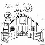 Charming Barn Scene Coloring Page 16491 13001 sketch template