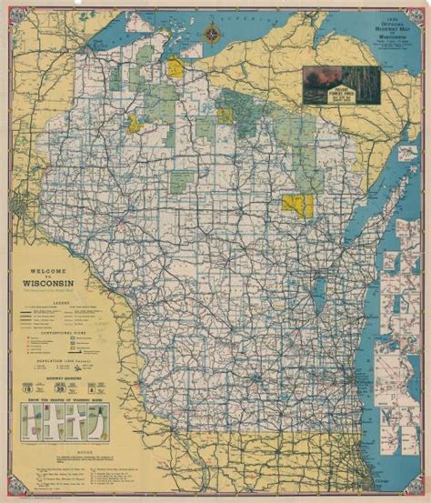 Official Highway Map of Wisconsin | Map or Atlas | Wisconsin Historical ...