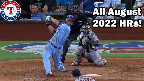 Texas Rangers: August 2022 Home Runs - YouTube