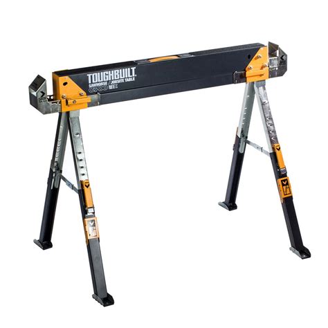 TOUGHBUILT 32 in. Tall Adjustable Folding Sawhorse-TB-C700 - The Home Depot