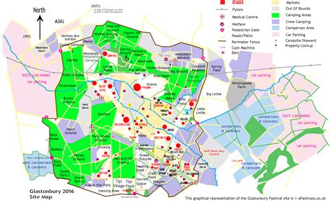 Glastonbury Festival 2016 Site Map - eFestivals