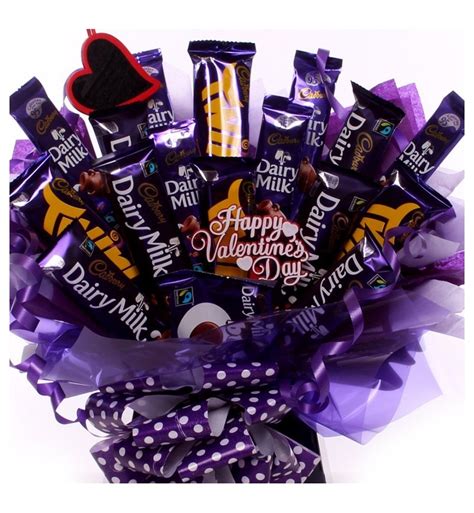 Valentine Cadbury's Chocolate Bar Bouquet.