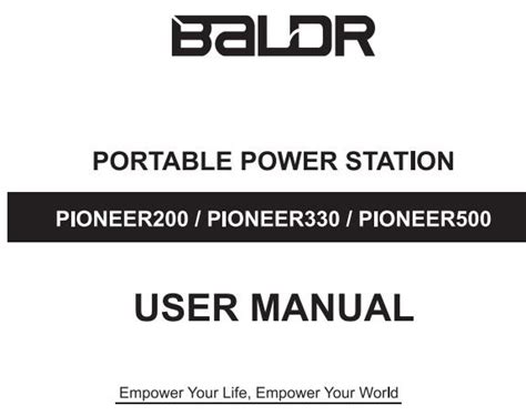 BaLDR PIONEER200 Portable Power Station User Manual