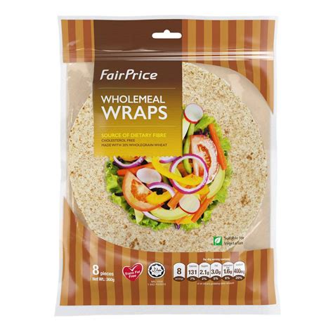 Fairprice Wraps - Wholemeal | NTUC FairPrice