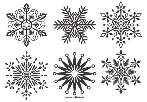 Vector Snowflake Shapes Collection - Download Free Vector Art, Stock Graphics & Images