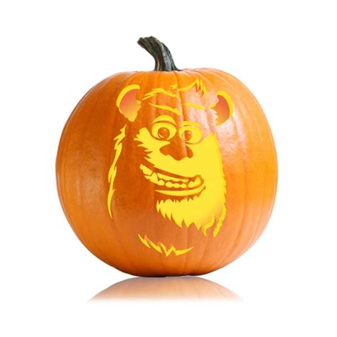 Sulley Monsters Inc Pumpkin Pattern - Ultimate Pumpkin Stencils