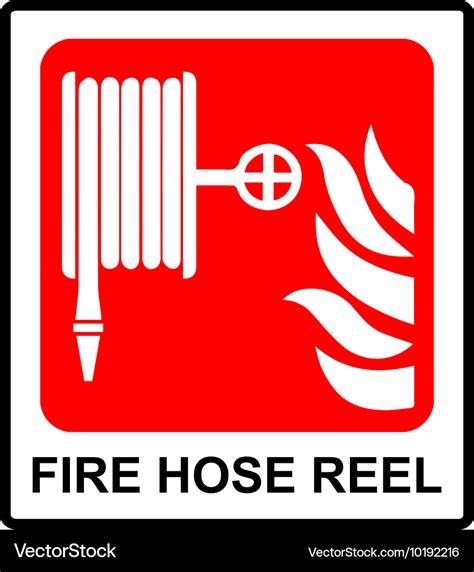 Fire hose reel sign Royalty Free Vector Image - VectorStock