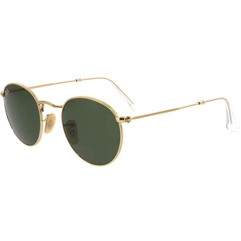 Ray-Ban Polarized Round Metal RB3447-001-47 Gold Sunglasses - Walmart.com