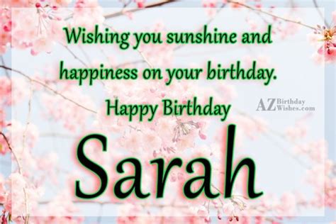 Happy Birthday Sarah