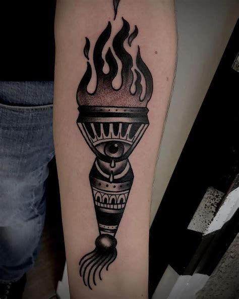 Torch Tattoo in 2021 | Tattoos, Skull tattoo, Torch